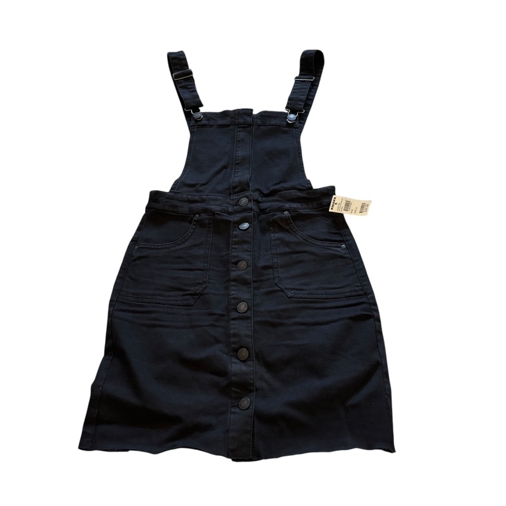 NWT Tilly's Black Denim Overall Dress
